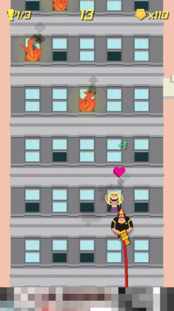 画像ギャラリー No.007のサムネイル画像 / 燃え盛るビルを前に消防士がとった行動とは。スマホ向けタップアクションゲーム「Fired Up」を紹介する「(ほぼ)日刊スマホゲーム通信」第1240回