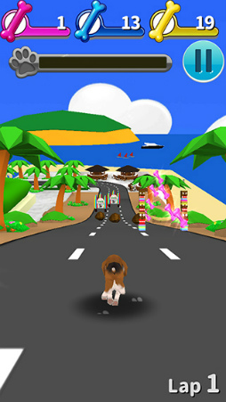 画像ギャラリー No.004のサムネイル画像 / わんこのスマホ向けランニングアクション「Little Doggy Run」が配信中