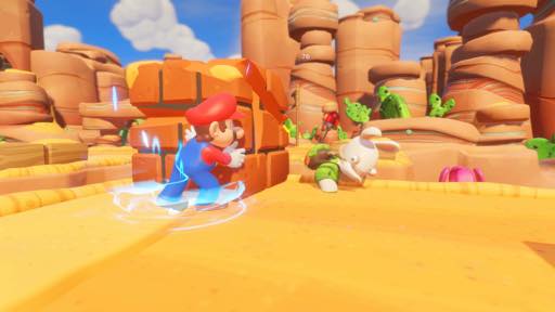 画像ギャラリー No.013のサムネイル画像 / マリオの戦略バトルは,シェイプされたルール&連携重視でテンポ良く楽しめる。「マリオ+ラビッツ キングダムバトル」プレイレポート