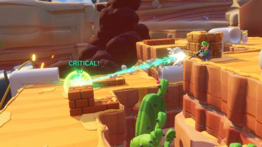 画像ギャラリー No.014のサムネイル画像 / マリオの戦略バトルは,シェイプされたルール&連携重視でテンポ良く楽しめる。「マリオ+ラビッツ キングダムバトル」プレイレポート