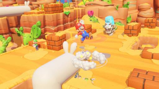 画像ギャラリー No.023のサムネイル画像 / マリオの戦略バトルは,シェイプされたルール&連携重視でテンポ良く楽しめる。「マリオ+ラビッツ キングダムバトル」プレイレポート