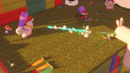 画像ギャラリー No.030のサムネイル画像 / マリオの戦略バトルは,シェイプされたルール&連携重視でテンポ良く楽しめる。「マリオ+ラビッツ キングダムバトル」プレイレポート