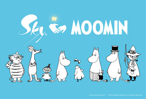 画像ギャラリー No.001のサムネイル画像 / 「Sky 星を紡ぐ子どもたち」×ムーミンコラボが現実世界にも登場。埼玉県のムーミンバレーパークでミニ写真展やポストカードの配布を実施