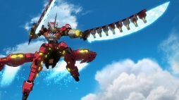 画像ギャラリー No.001のサムネイル画像 / 「星と翼のパラドクス」のアニメーションPVが公開。大空を駆ける巨大人型騎動機「エア・リアル」と3人のキャラクターが登場