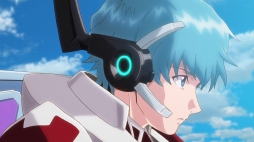 画像ギャラリー No.004のサムネイル画像 / 「星と翼のパラドクス」のアニメーションPVが公開。大空を駆ける巨大人型騎動機「エア・リアル」と3人のキャラクターが登場