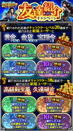 画像ギャラリー No.002のサムネイル画像 / 「繚乱綺譚」で友達紹介キャンペーンが開催。羽根や超高級転生薬が手に入る