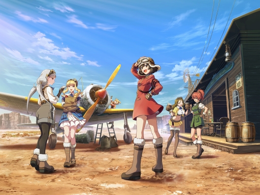 画像ギャラリー No.002のサムネイル画像 / 「荒野のコトブキ飛行隊 大空のテイクオフガールズ！」のプロモーションムービーが公開に。App Store＆Google Playで事前登録の受付もスタート