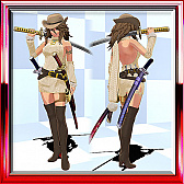 画像ギャラリー No.004のサムネイル画像 / 彩,咲,レイが新衣装をまとって大暴れする,「お姉チャンバラORIGIN」のDLC第2弾が本日配信開始