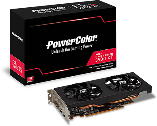 画像ギャラリー No.001のサムネイル画像 / メモリ4GB版のPowerColor製RX 5500 XT搭載カードが約2万2000円で発売に