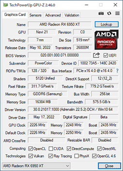 ꡼ No.003Υͥ / AMDǾ̤GPURadeon RX 6950 XTפϡGeForce RTX 3090廊Τ PowerColorΡRED DEVIL RX 6950 XTפǳǧƤߤ