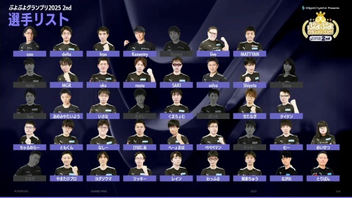 画像ギャラリー No.003のサムネイル画像 / 「ぷよぷよグランプリ 2025 2nd」決勝トーナメント開催。強豪プロ8名が激突したシーズン第2戦は,ベテラン勢も勝ち上がり見応えのある戦いに