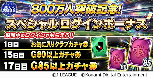 画像ギャラリー No.006のサムネイル画像 / 「Jリーグクラブチャンピオンシップ」,登録会員数800万人突破を記念したキャンペーンが開催