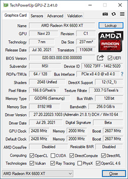 ꡼ No.004Υͥ / MSIRadeon RX 6600 XT GAMING X 8GBץӥ塼˾Υߥɥ륯饹ԾNavi 2XGeForce RTX 3060廊Τ