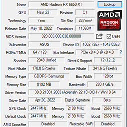 ꡼ No.006Υͥ / Radeon RX 6750 XT6650 XTо졣ASUSDUAL-RX6750XT-O12GפȡDUAL-RX6650XT-O8GפRTX 3070/3060Ȥǽõ