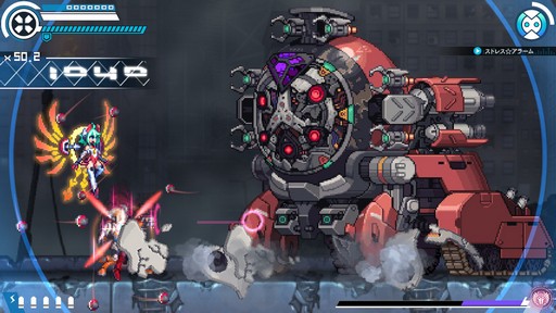 画像ギャラリー No.012のサムネイル画像 / 「白き鋼鉄のX THE OUT OF GUNVOLT」は様々なシステムを使い，希望の歌姫と共に戦う，厨二感満載の横スクロールアクションだ