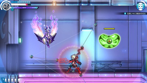 画像ギャラリー No.023のサムネイル画像 / 「白き鋼鉄のX THE OUT OF GUNVOLT」は様々なシステムを使い，希望の歌姫と共に戦う，厨二感満載の横スクロールアクションだ