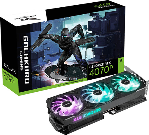 画像ギャラリー No.001のサムネイル画像 / 3年保証のGALAKURO GAMING製GeForce RTX 4070 Ti/4070/4060 Ti搭載カードが発売