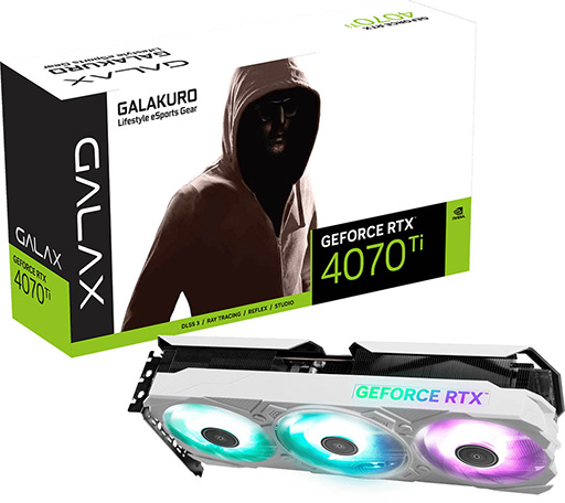 画像ギャラリー No.004のサムネイル画像 / 3年保証のGALAKURO GAMING製GeForce RTX 4070 Ti/4070/4060 Ti搭載カードが発売