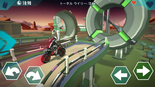 画像ギャラリー No.004のサムネイル画像 / バイクでアクロバティックに走破する。スマホ向けアクション「Gravity Rider Zero」を紹介する「(ほぼ)日刊スマホゲーム通信」第2105回