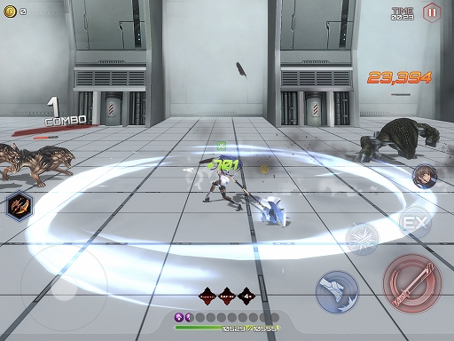 画像ギャラリー No.009のサムネイル画像 / 「アクション対魔忍」,新たなプレイアブルキャラクター「八津紫」が本日登場。大型の斧を振り回して敵を粉砕