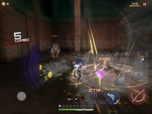 画像ギャラリー No.012のサムネイル画像 / 「アクション対魔忍」,新たなプレイアブルキャラクター「八津紫」が本日登場。大型の斧を振り回して敵を粉砕