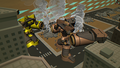 画像ギャラリー No.007のサムネイル画像 / 巨大ロボでビルを破壊する4人対戦アクション「デモリッション ロボッツ K.K.」がPC/Switchで今冬配信。PC版はGenvidに対応