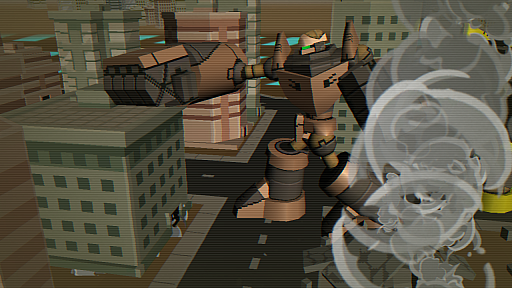 画像ギャラリー No.012のサムネイル画像 / 巨大ロボでビルを破壊する4人対戦アクション「デモリッション ロボッツ K.K.」がPC/Switchで今冬配信。PC版はGenvidに対応