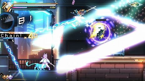画像ギャラリー No.017のサムネイル画像 / 「蒼き雷霆 ガンヴォルト 鎖環」,主人公を切り替えて戦うシステムやボスの情報を公開。5月28日と6月25日には店頭体験会も開催決定