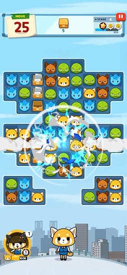 画像ギャラリー No.001のサムネイル画像 / サンリオのキャラを題材にしたマッチ3パズル「アグレッシブ烈子」を紹介する「（ほぼ）日刊スマホゲーム通信」第2393回