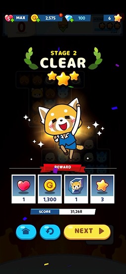 画像ギャラリー No.005のサムネイル画像 / サンリオのキャラを題材にしたマッチ3パズル「アグレッシブ烈子」を紹介する「（ほぼ）日刊スマホゲーム通信」第2393回