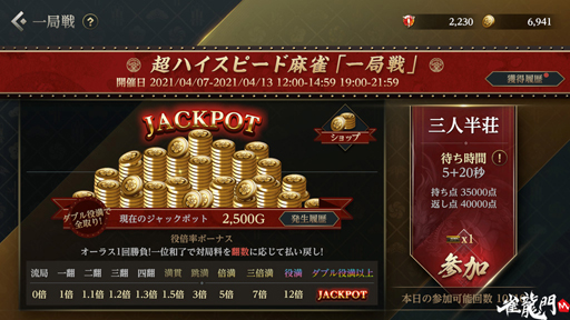 画像ギャラリー No.005のサムネイル画像 / 「雀龍門M」で入学式イベント「目指せ主席入学!雀龍門学園物語」が開催。「一局戦」が三人打ちで再登場