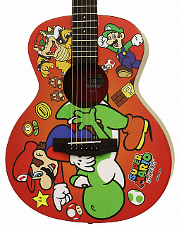 画像ギャラリー No.003のサムネイル画像 / 「スーパーマリオ」とパルコのコラボアイテムに,イシバシ楽器のミニアコースティックギターが登場