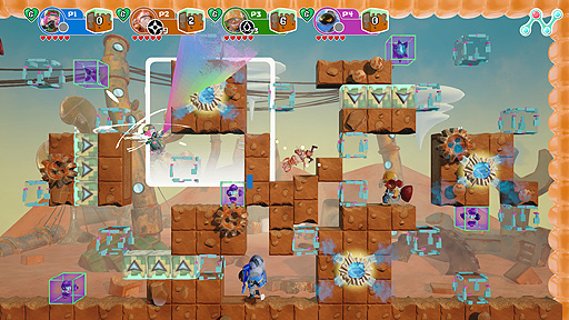 画像ギャラリー No.005のサムネイル画像 / 地形操作がキモとなるACT「ジオリフターズ」のSwitch版とPS4版が本日リリース。最大4人での協力/対戦にも対応