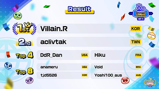 画像ギャラリー No.003のサムネイル画像 / 「Puyo Puyo Global Ranking Series 2025 SEGA Official Tournament 1」,Japan Regionの優勝者はlive選手に決定