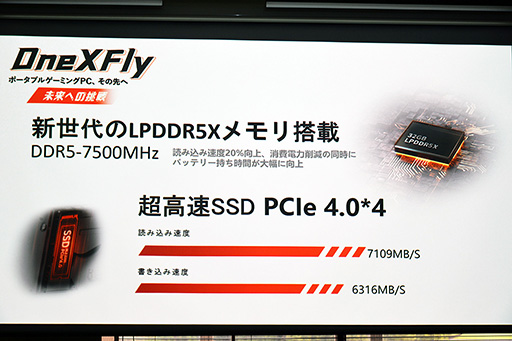 画像ギャラリー No.008のサムネイル画像 / 重さ約580gの携帯型ゲームPC「ONEXFLY」が2023年秋に国内発売。Ryzen 7 7840U搭載で性能面では「ROG ALLY」を上回るか