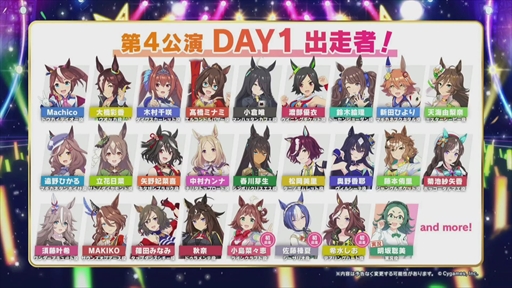画像ギャラリー No.021のサムネイル画像 / ラインクラフトらが登場するメインストーリー第2部が発表に。「ウマ娘 5th EVENT ARENA TOUR GO BEYOND -YELL-」DAY2発表まとめ