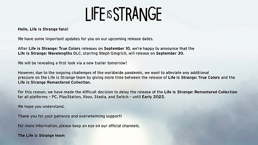 ꡼ No.001Υͥ / Life is Strange Remastered Collectionפȯ2022ǯƬ˱