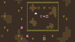 画像ギャラリー No.006のサムネイル画像 / スマホ版「Baba Is You」が配信開始。画面内の英単語を並べ替えて文章を作り,ルールを変更できるパズルゲーム