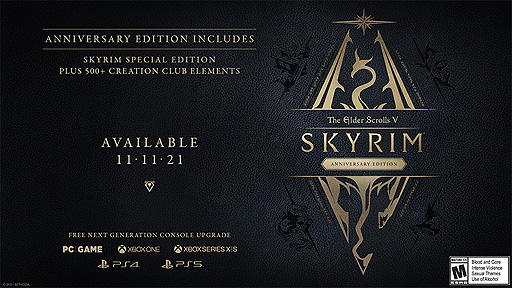 ꡼ No.003Υͥ / 10ǯޤȥɤοǡThe Elder Scrolls V: Skyrim Anniversary Editionפȯɽ1111꡼