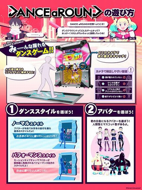 画像ギャラリー No.004のサムネイル画像 / “BEMANI”シリーズの新作ダンスゲーム「DANCE aROUND」が発表。ロケーションテストが11月13日と14日に大阪で開催
