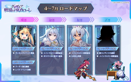 画像ギャラリー No.002のサムネイル画像 / 「グリザイア 戦場のバルカローレ」開発ロードマップ発表。新規イベントや新コンテンツの内容が先行公開に