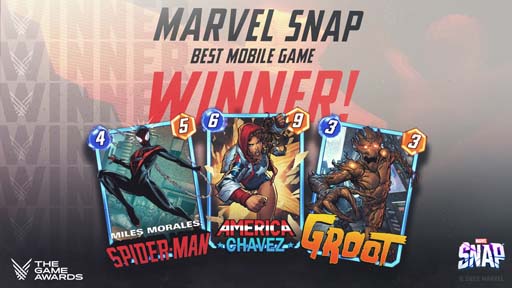 ꡼ No.001Υͥ / MARVEL SNAPפThe Game Awards 2022פǡBEST MOBILE GAME OF THE YEARɤ