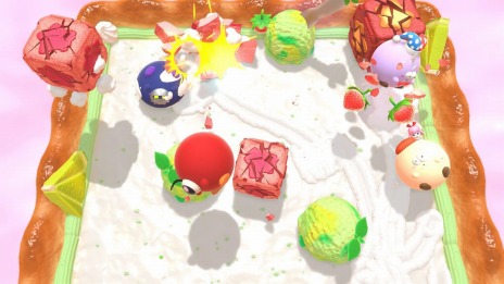 画像ギャラリー No.029のサムネイル画像 / 「カービィのグルメフェス」3つのゲームで食べたイチゴの量を競う“グルメグランプリ”や最大4人で遊べるマルチプレイの情報を公開