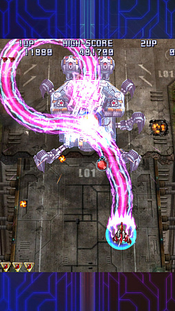 画像ギャラリー No.006のサムネイル画像 / PC(Steam)版「雷電IV×MIKADO remix」本日配信。「雷電IV」にゲーセンミカドのプロデュースのBGMリミックスを加えた作品