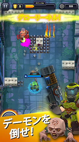 画像ギャラリー No.006のサムネイル画像 / スマホ向け「Mighty DOOM」の海外配信スタート。キュート&タフなミニスレイヤーが地獄に連れ去られたウサギのデイジーを救うべく戦う