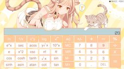 画像ギャラリー No.002のサムネイル画像 / 「サクラ・ネコ計算機」が3月30日に配信決定。かわいいネコ耳のキャラクターが付いた計算機