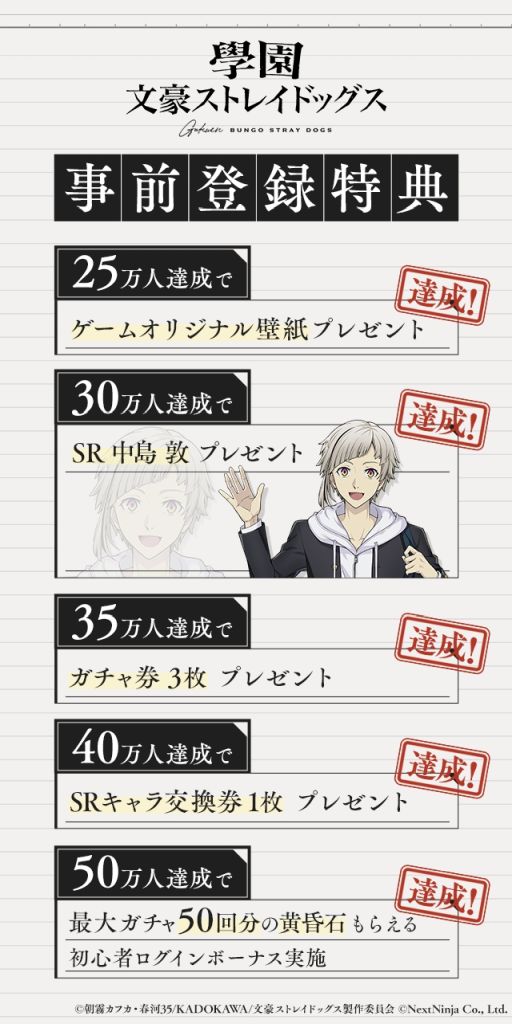 画像ギャラリー No.002のサムネイル画像 / アニメ「文豪ストレイドッグス」で活躍する文豪たちによる青春ADV「學園文豪ストレイドッグス」，正式サービスを開始