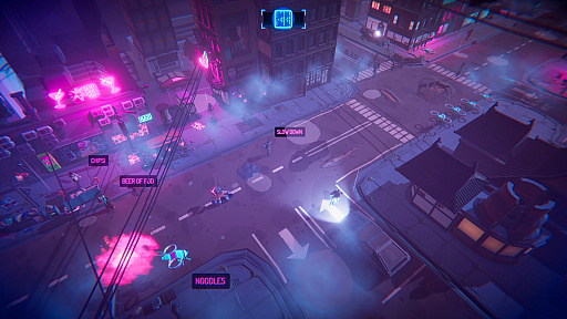 画像ギャラリー No.005のサムネイル画像 / サイバーパンクなフードデリバリーゲーム「Death Noodle Delivery」の体験版がSteamで配信中。無法地帯をホバーボードで駆け抜けろ