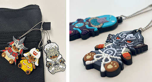 画像ギャラリー No.002のサムネイル画像 / 「モンスターハンターワイルズ」より,オトモアイルーのラバーキーホルダーが登場。ぷっくりとした立体感ある姿がかわいい