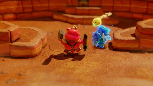 画像ギャラリー No.009のサムネイル画像 / 「ゼルダの伝説 知恵のかりもの」,PV第3弾「ハイラルのあるきかた3 無の世界篇」を公開。剣を握り,盾を構えて戦うゼルダ姫をチェック